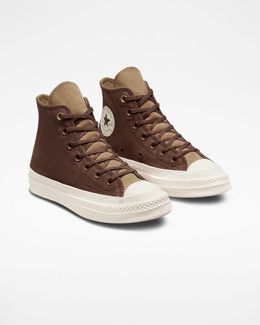 Tenis Converse Chuck 70 Workwear Cano Alto Feminino Marrom Caqui | PT O034751